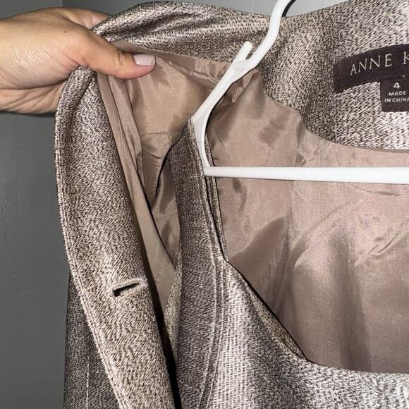 Anne Klein Sheath Dress & Blazer Set - Dress Sz 6 Blazer Sz 4 - Linen Silk Wool - Picture 8 of 16
